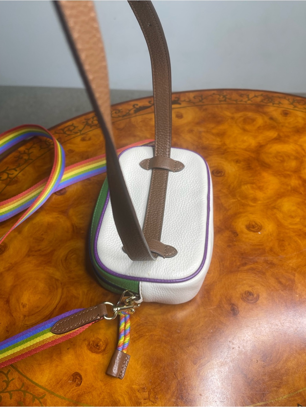 Coach Colorblock Crossbody with Blue Zipper and Rainbow Logo - Picture 6 of 10